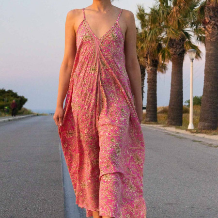 Calypso Melody Pink Maxi  Dress 