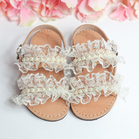 Handmade leather sandals for kids             